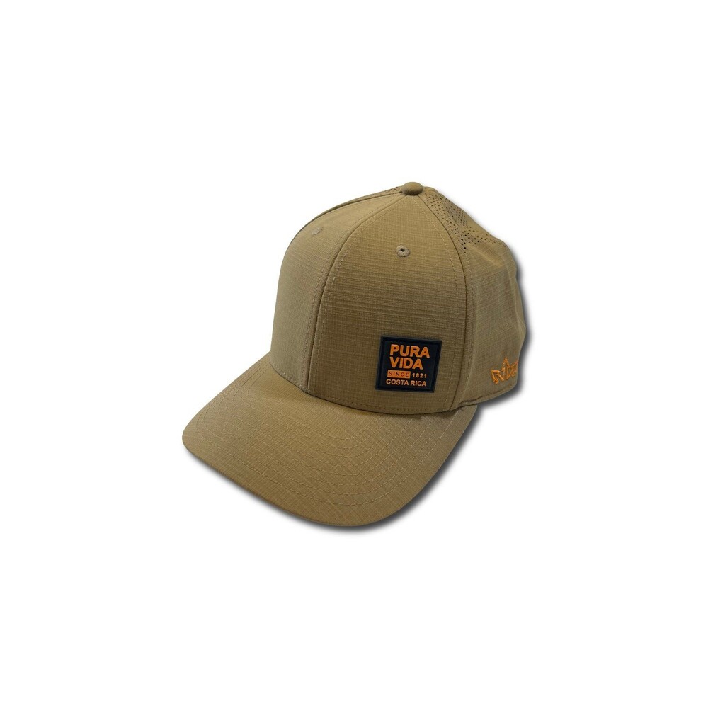 Regalarte Costa Rica Pura Vida Performance Hat - Tan Ripstop Laser Cut